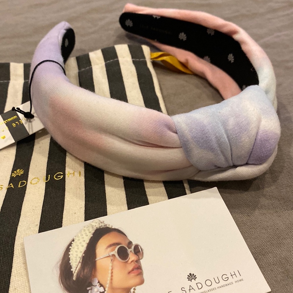 Lele SADOUGHI rainbow pastel tiedye headband regular size NWT